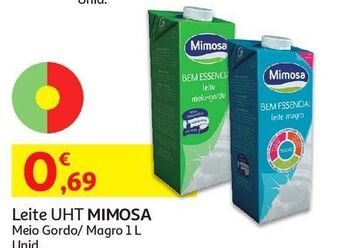 Auchan Leite uht mimosa promoção