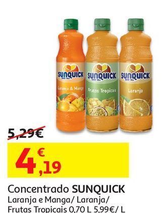 Auchan Concentrado sunquick promoção