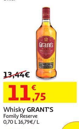 Auchan Whisky novo grants:0.70l promoção
