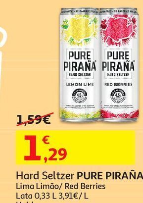 Auchan Hard seltzer pure piraña promoção