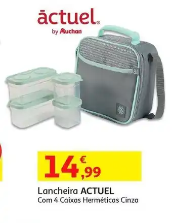 Auchan Lancheira actuel:c/4 caixas termicas cinza promoção