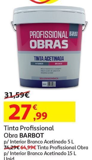 Auchan Tinta profissional obra barbot promoção