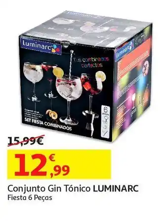 Auchan Conjunto gin tonico luminarc:fiesta 6 pecas 7144528 promoção