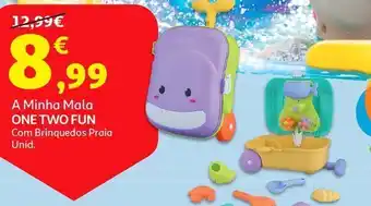 Auchan A minha mala one two fun:com brinquedos praia promoção