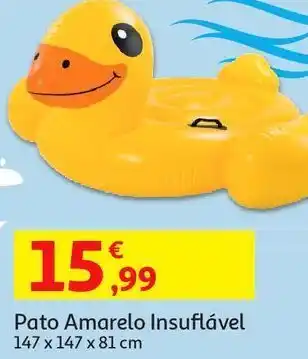 Auchan Pato amarelo:insuflável 147x147x81 promoção