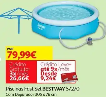 Auchan Piscinas fast set bestway:c/dep 305x76 3.638 lt promoção