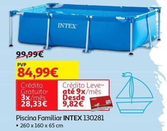 Auchan Piscina familiar intex:260x160x65cm promoção