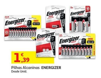 Auchan Pilhas alcalinas energizer promoção