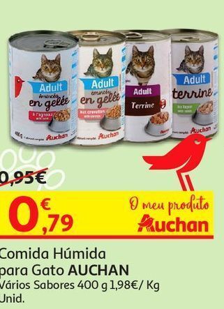 Comida húmida para gato auchan