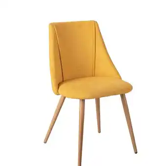 Hôma Cadeira sakura em tecido amarelo promoção