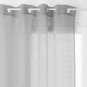 Hôma Cortina organza cinza 140x240cm promoção