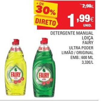 Continente Detergente Manual Loiça Fairy 600ml promoção