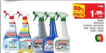 Continente Spray Mistolin 750ml/ 500ml promoção