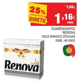 Continente Guardanapos Renova 40 Unid promoção