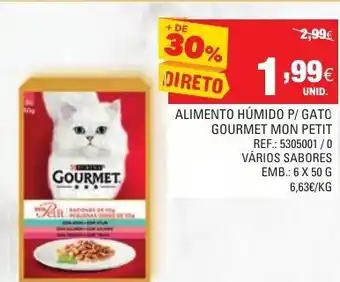 Continente Alimento Húmido P/Gato Gourmet Mon Petit 6x50g promoção
