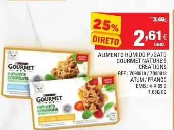 Alimento Húmido P/Gato Gourmet Nature's Creations 4x85g