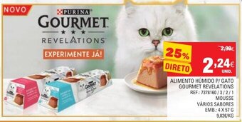Continente Alimento Húmido P/Gato Gourmet Revelations 4x57g promoção