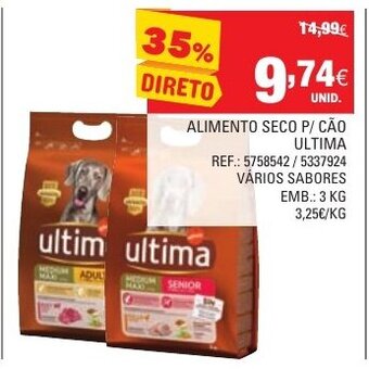 Continente Alimento Seco P/Cão Ultima 3kg promoção