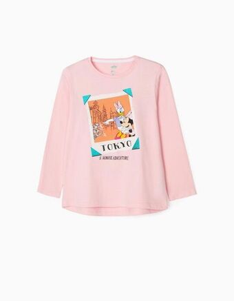 Zippy T-shirt de manga comprida para menina 'minnie in tokyo', rosa promoção
