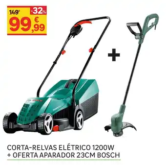 Corta-Relvas Elétrico 1200W + Oferta Aparador 23cm Bosch