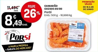 Intermarché Camarao Cozido 20/30 Porsi promoção