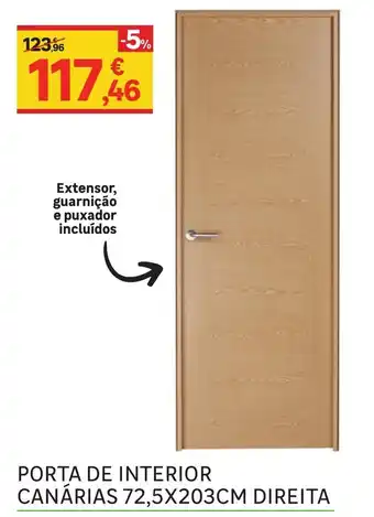 Porta de Interior Canárias 72,5x203cm Direita