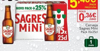 Recheio Cerveja sagres mini promoção
