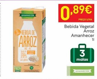 Recheio Bebida de arroz amanhecer promoção