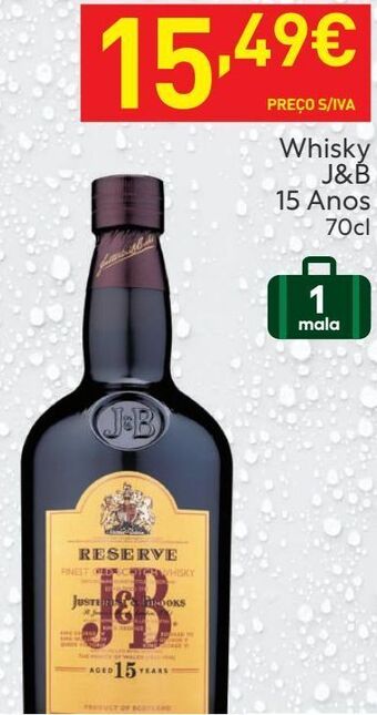 Recheio Uísque j&b promoção