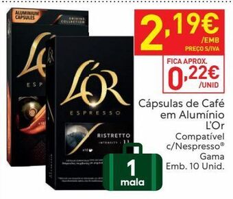 Recheio Cápsulas de café l'or promoção