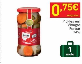 Recheio Pickles ferbar promoção