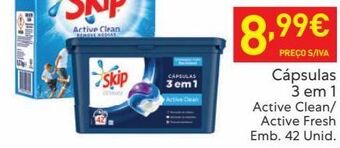 Recheio Detergente em cápsulas skip promoção
