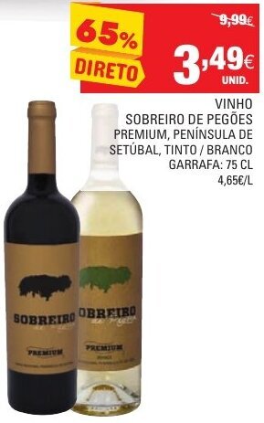 Continente Vinho Sobreiro de Pegões 75cl promoção