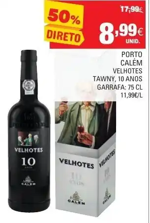 Continente Porto Calém Velhotes Tawny 10 Anos 75cl promoção