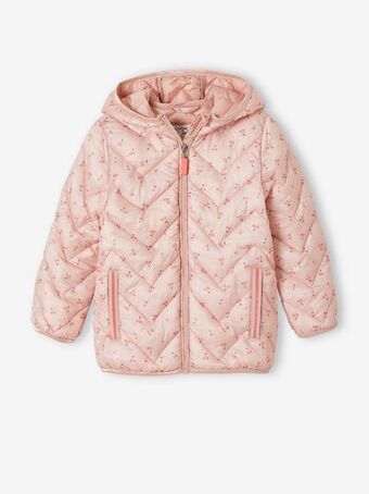 Vertbaudet Blusão leve, com capuz e motivos estampados, para menina -... promoção