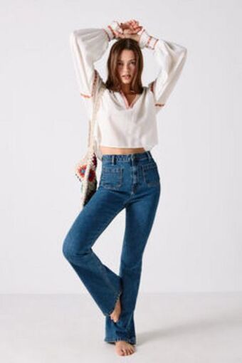 Springfield Blusa bordada étnica promoção