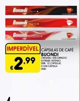 Meu Super Cápsulas de café buondi promoção