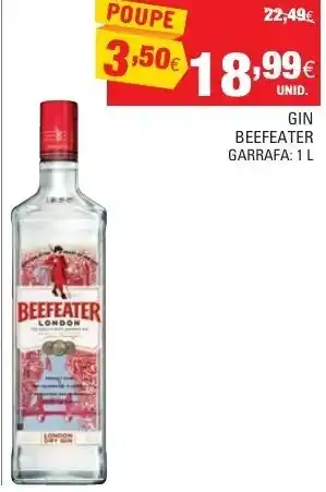 Continente Gin Beefeater 1L promoção