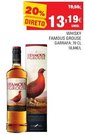 Continente Whisky Famous Grouse 70cl promoção