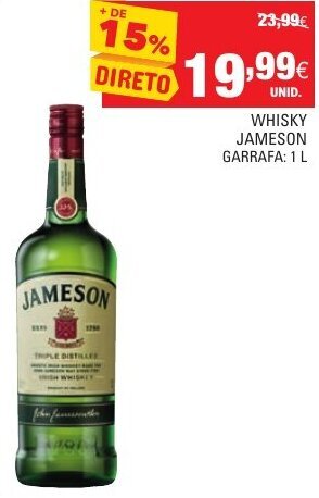 Continente Whisky Jameson 1L promoção