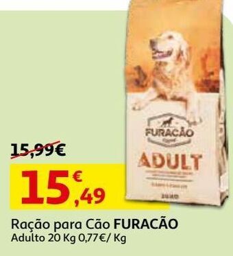 Auchan Ração cão adulto furacão:20kg promoção