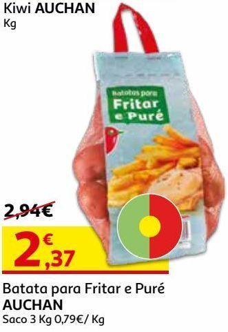 Auchan Batata p/ fritar e puré auchan( saco 3 kg ), kg promoção