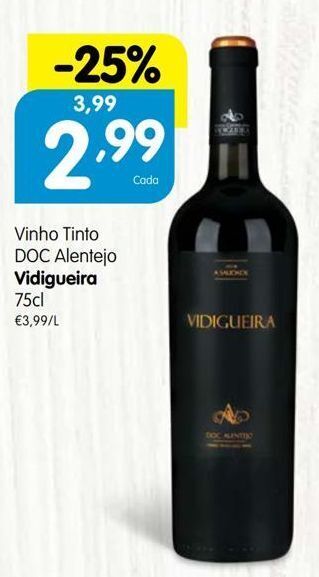 Minipreço Vinho tinto vidigueira promoção