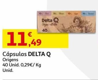 Auchan Cápsulas delta q:origens 40 un promoção