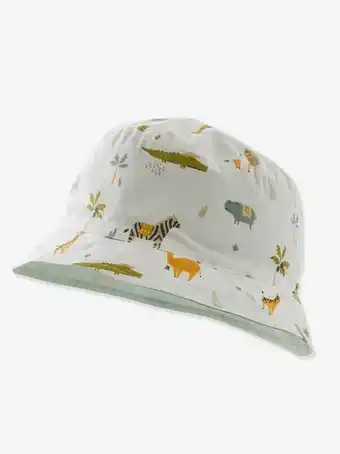 Chapéu reversível com animais, para bebé menino - branco...