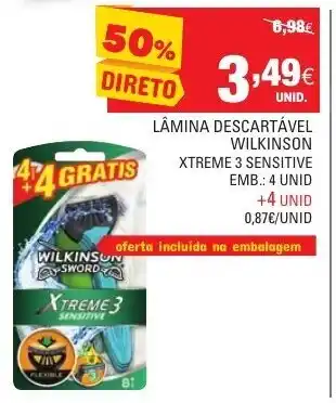 Lâmina Descartável Wilkinson Xtreme 3 Sensitive 4 Unid +4 Unid