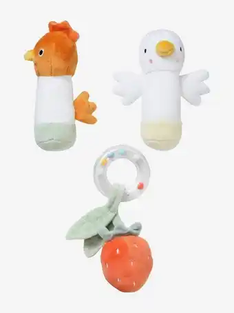 Vertbaudet Lote de 3 brinquedos de atividades, lovely farm - laranja... promoção