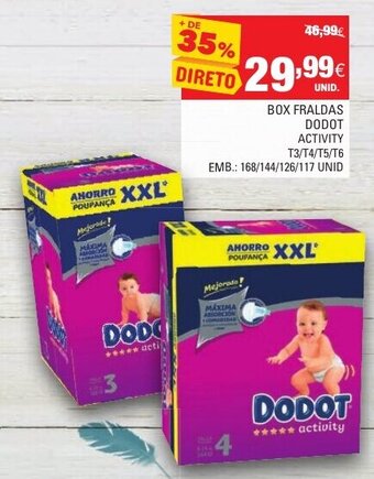 Continente Box Fraldas Dodot promoção