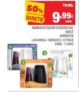 Continente Ambientador Essencial Mist Airwick 1 Unid promoção