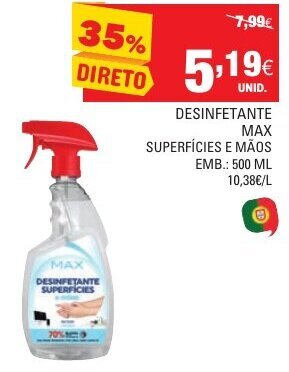 Continente Desinfetante Max 500ml promoção